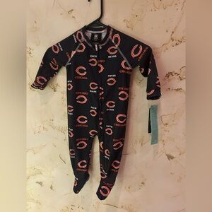 🆕NFL Chicago Bears Baby Footed Pajamas NWT Size 12 Months Baby Gift